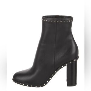 Valentino Studded Black Ankle Boots